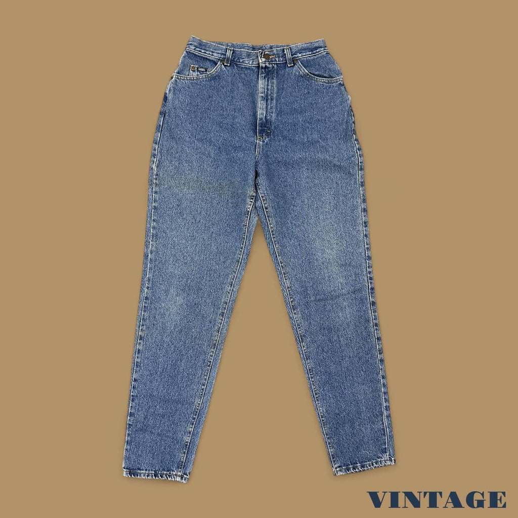 Vintage 90&#39;s Lee Tapered Leg Mom Jeans Mid Blue W29 L34