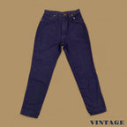 Vintage Wrangler USA Made Straight Leg Mom Jeans Dark Purple W28 L32