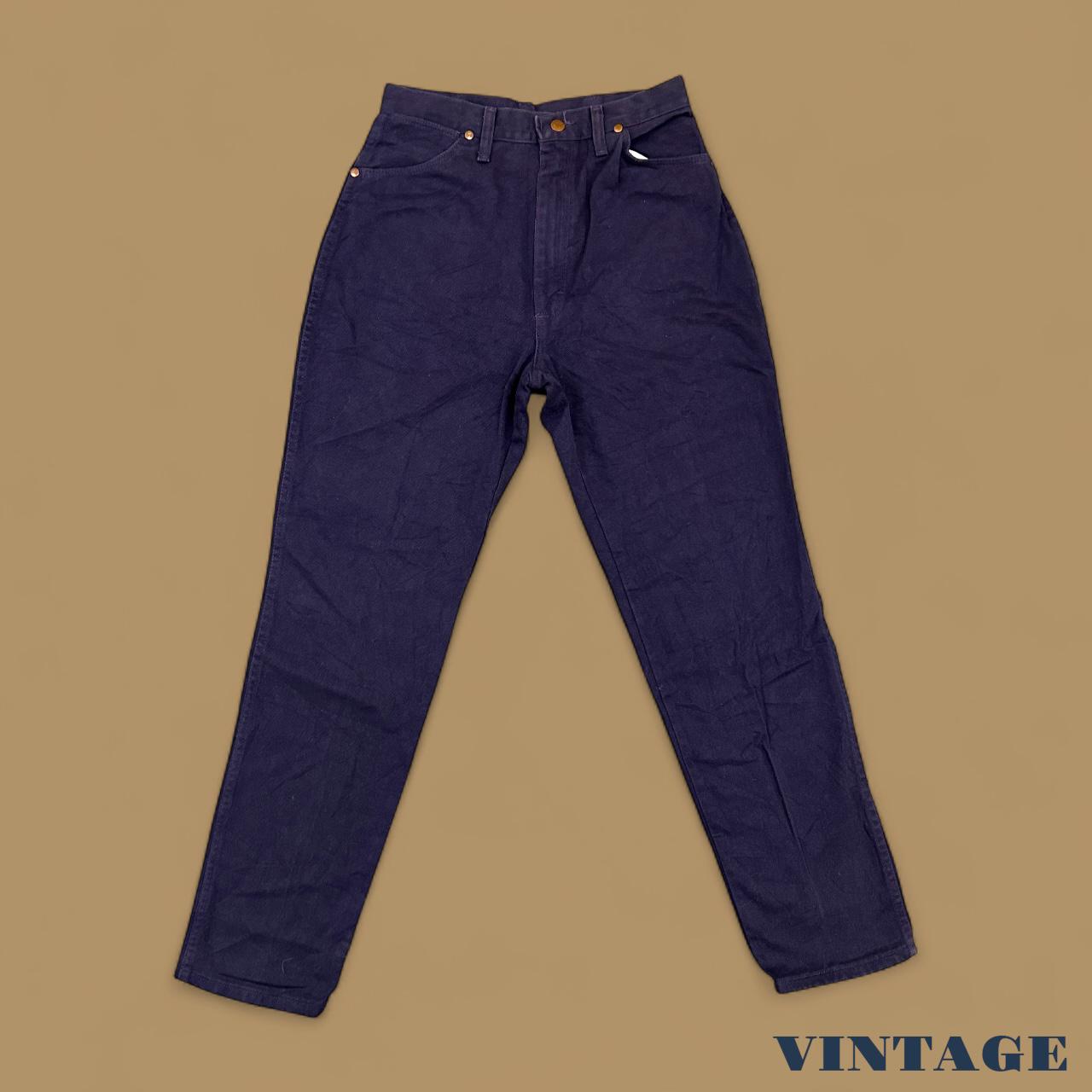 Vintage Wrangler USA Made Straight Leg Mom Jeans Dark Purple W28 L32