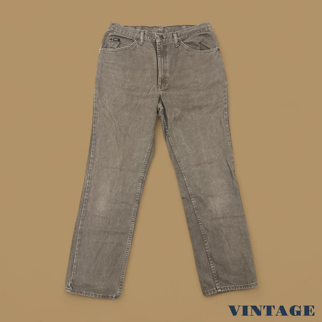 Vintage Lee Relaxed Straight Leg Jeans Beige W36 L32