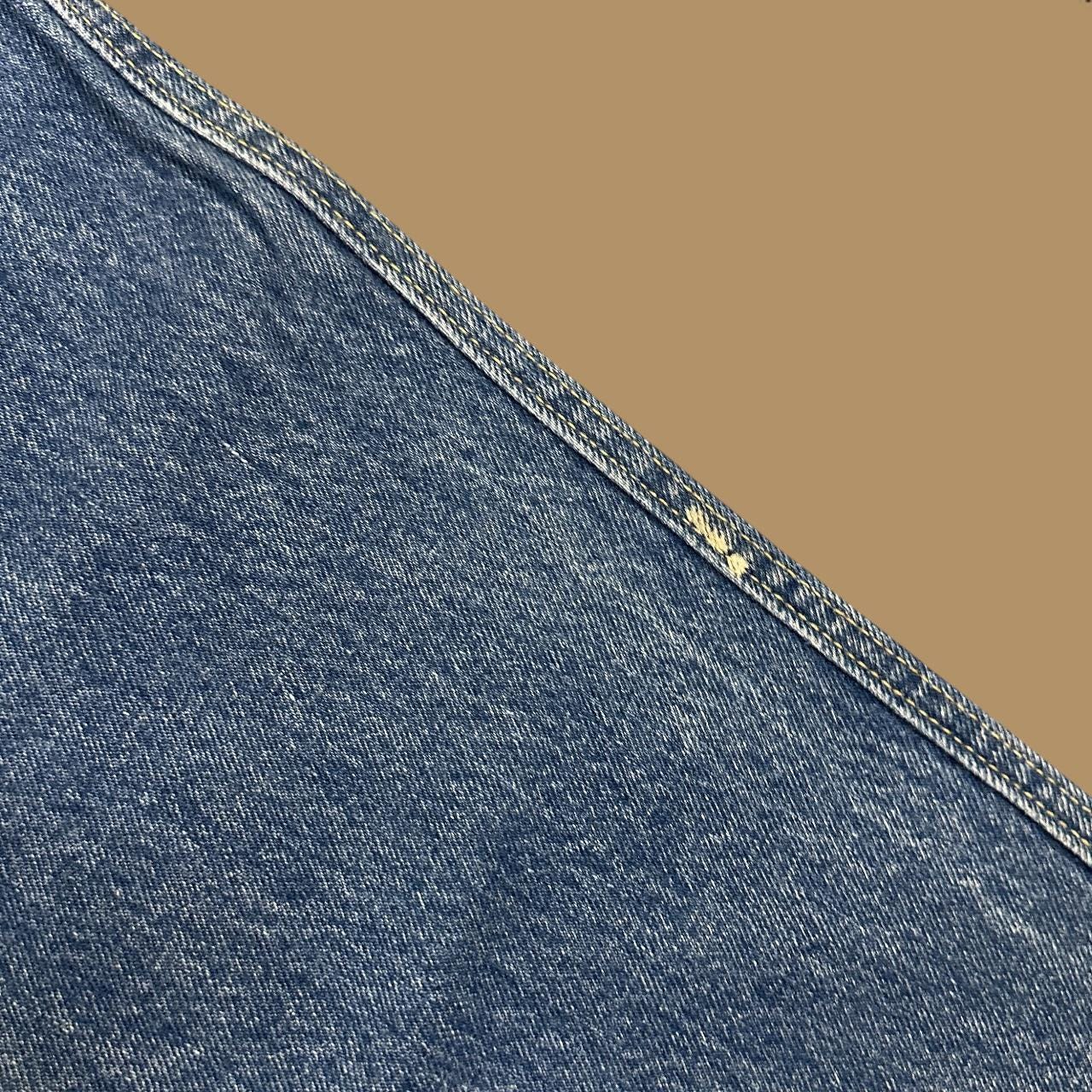 Vintage Lee Straight Leg Raw Hem Boyfriend Jeans Dark Blue W25 L29