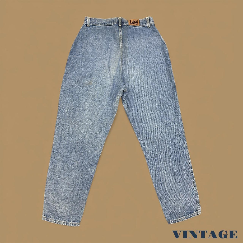 Vintage 80s Lee Baggy Tapered Jeans Light Blue W29 L26