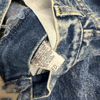 Vintage 90&#39;s Lee Tapered Leg Acid Wash Mom Jeans Mid Blue W26 L30