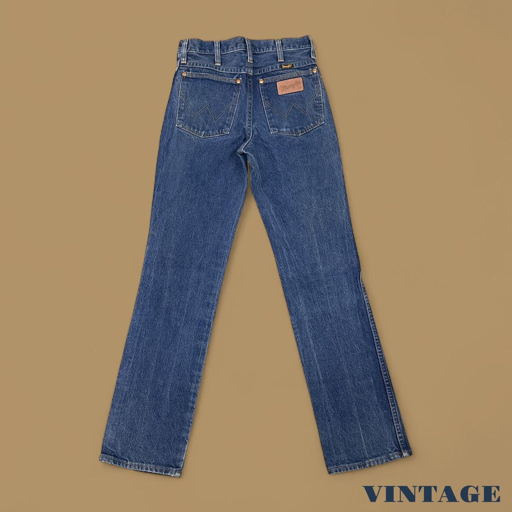 Vintage Wrangler USA Made Straight Leg Boyfriend/Mom Jeans Dark Blue W27 L30