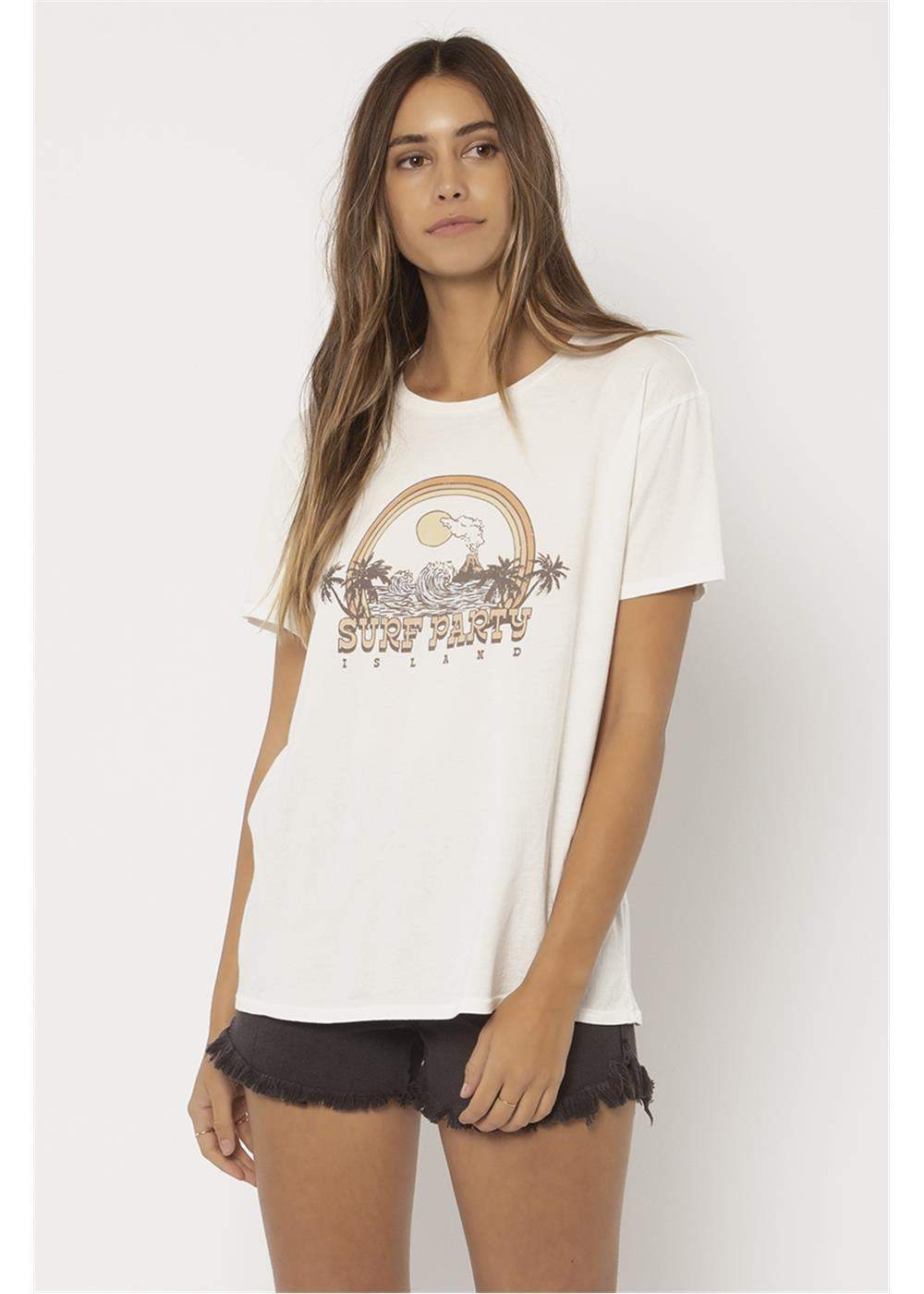 Sisstrevolution Island Party S/S Knit Tee White