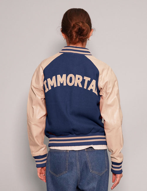 IMMORTAL Varsity Bomber Jacket - Blue