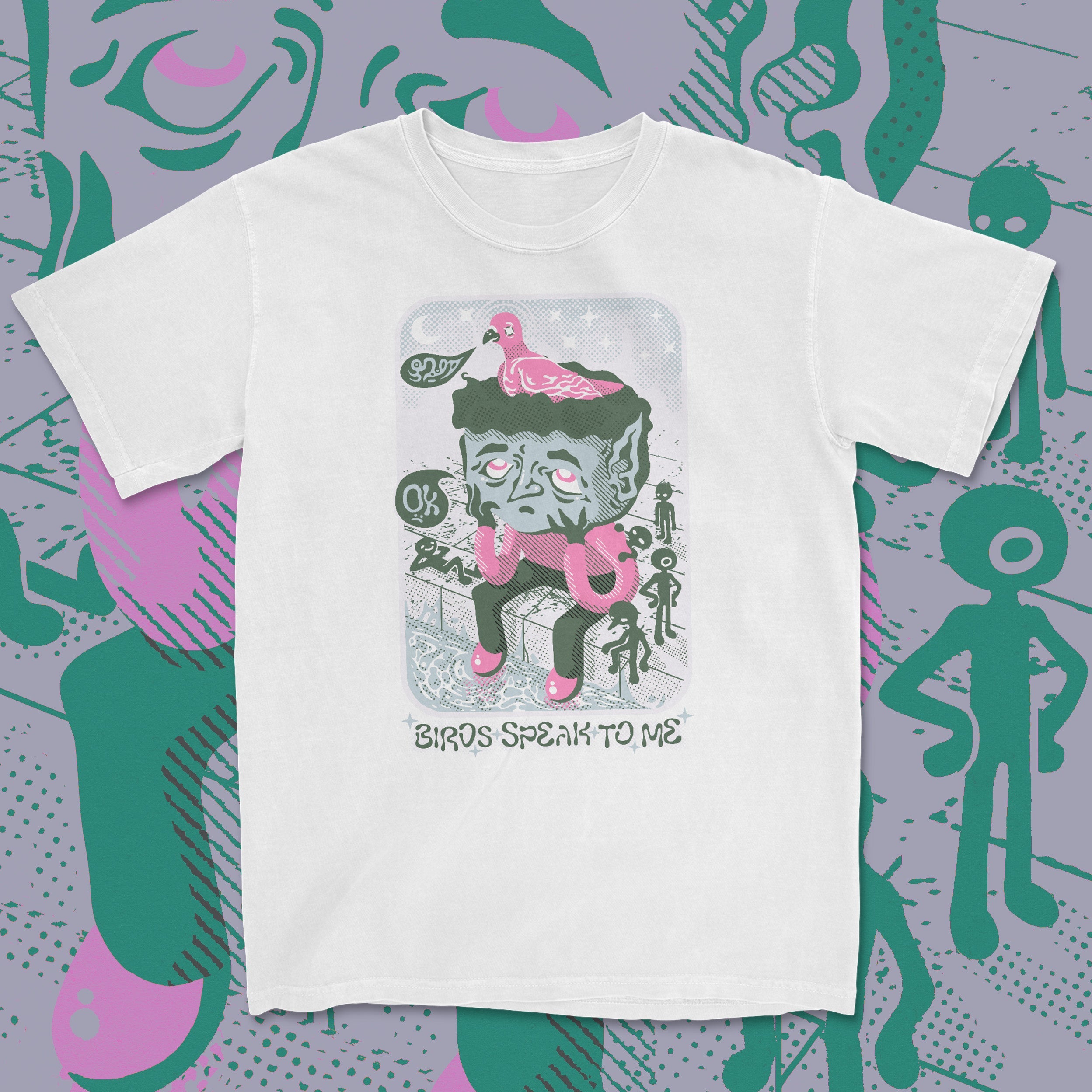 birds speak to me - t-shirt White