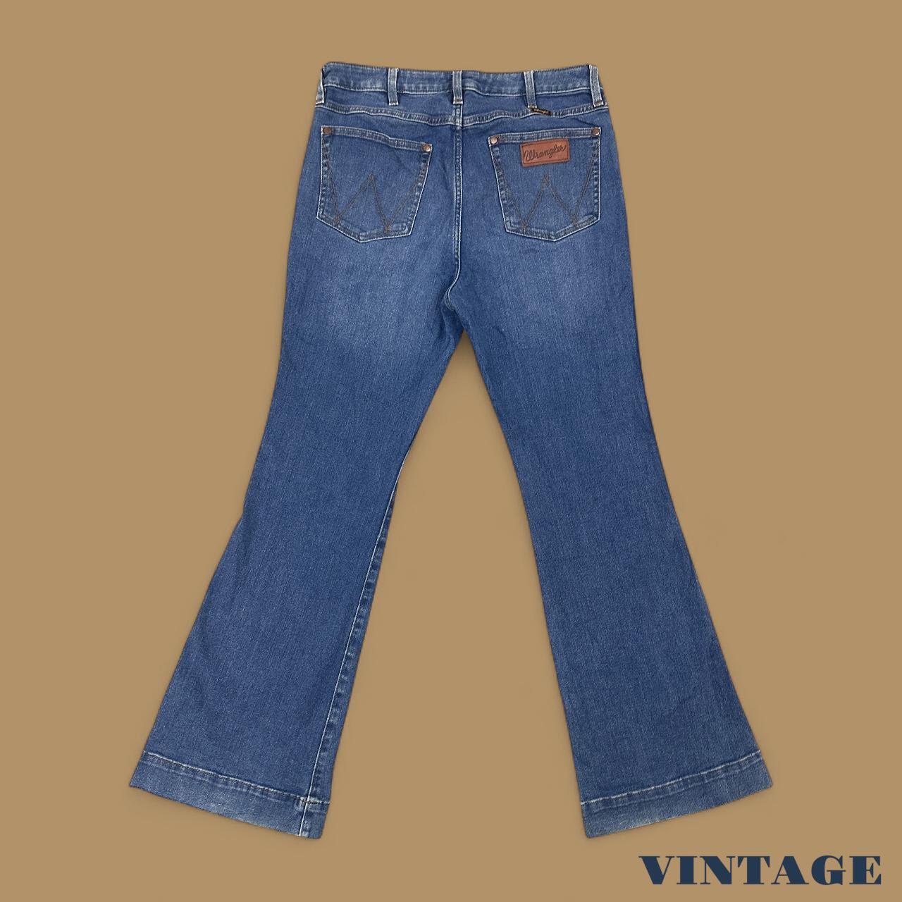 Vintage Wrangler Flared Bootcut Jeans Mid Blue W34 L30