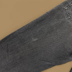 Vintage Wrangler USA Made Raw Hem Straight Leg Ankle Jeans Charcoal Black W35 L29