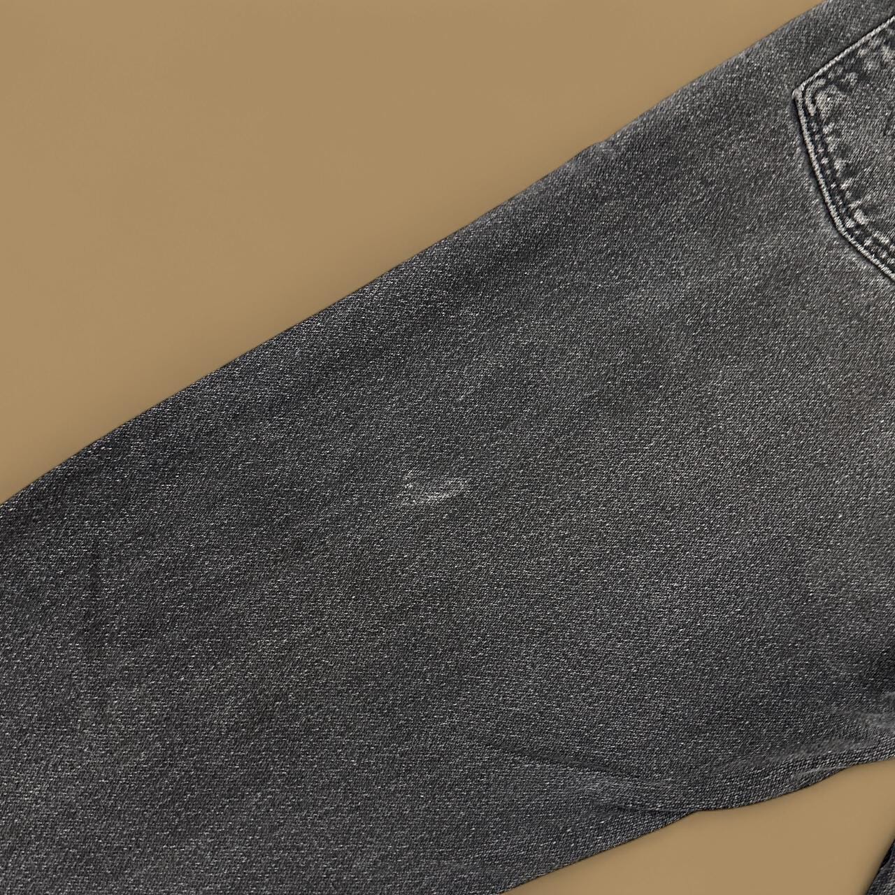 Vintage Wrangler USA Made Raw Hem Straight Leg Ankle Jeans Charcoal Black W35 L29