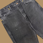 Vintage Wrangler Raw Hem Ankle Jeans Charcoal Black W34 L33