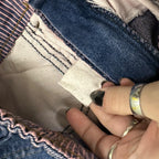 Vintage 90s Lee Elastic Tapered Leg Jeans Pink Blue W29 L32