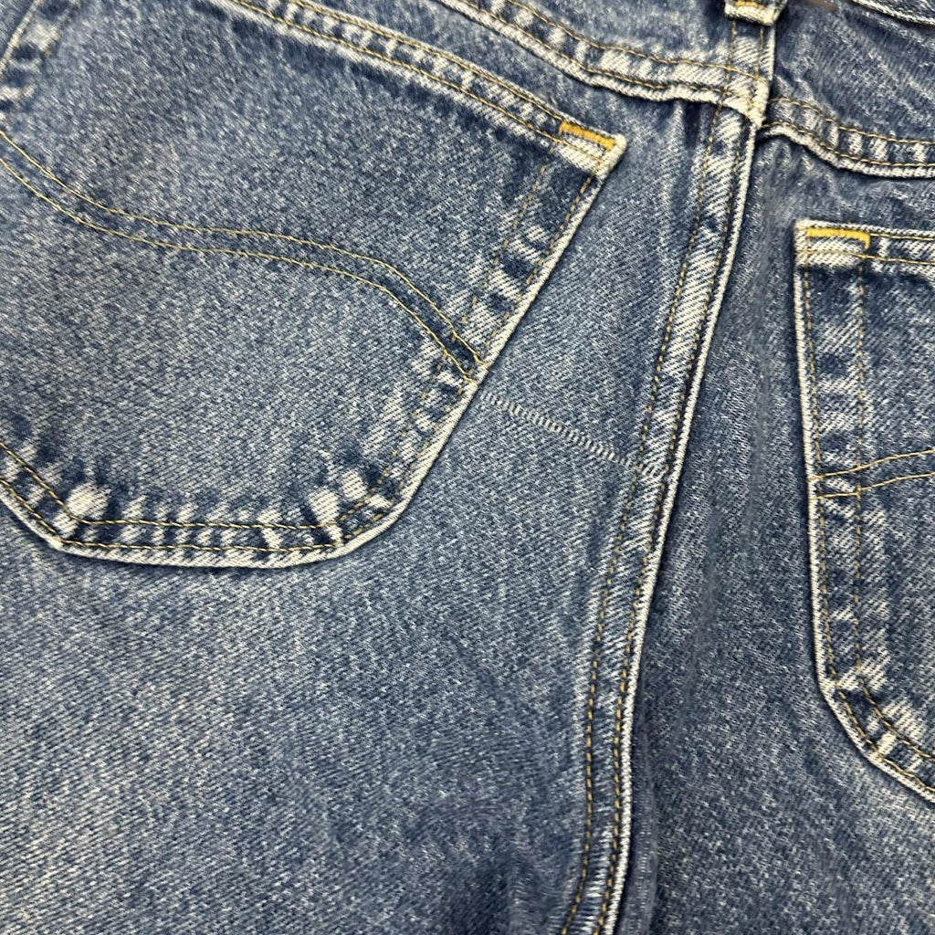 Vintage Lee Cropped Straight Leg Jeans Dark Blue W34 L24