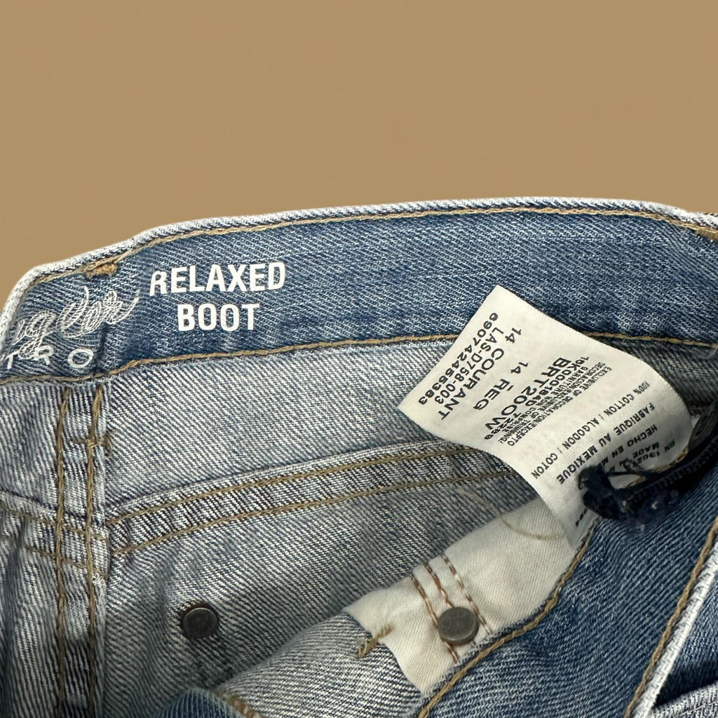 Vintage Wrangler Relaxed Fit Bootcut Jeans Light Blue W27 L29