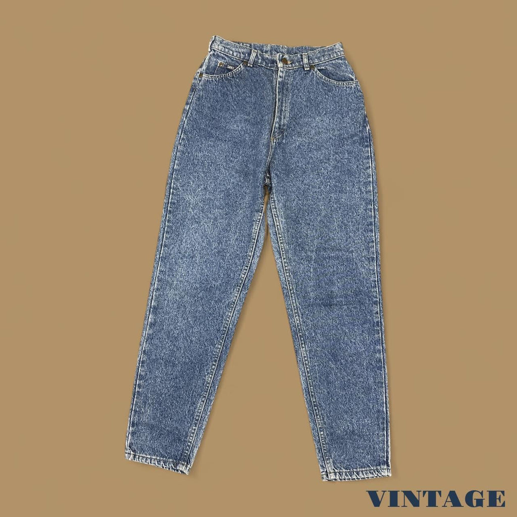 Vintage 90&#39;s Lee Tapered Leg Mom Jeans Mid Blue W27 L30