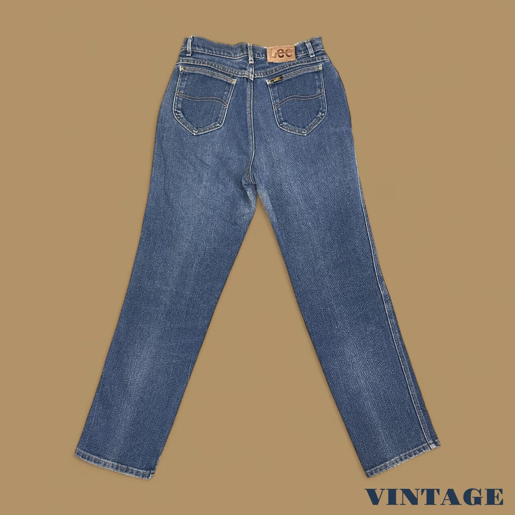 Vintage Lee Straight Leg Boyfriend Jeans Mid Blue W28 L30