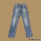 Vintage Lee X-Treme Straight Leg Boyfriend Jeans Light Blue W28 L32