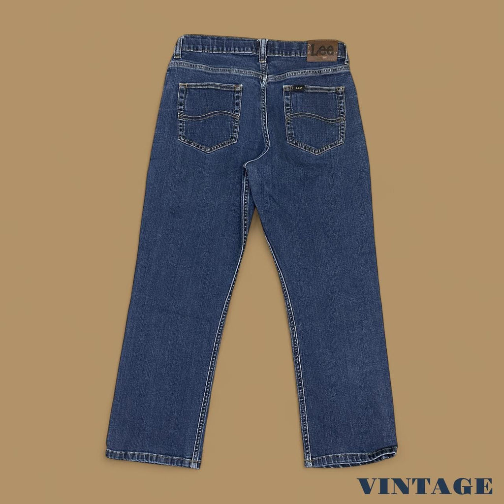 Vintage Lee Straight Leg Boyfriend Jeans Dark Blue W30 L28