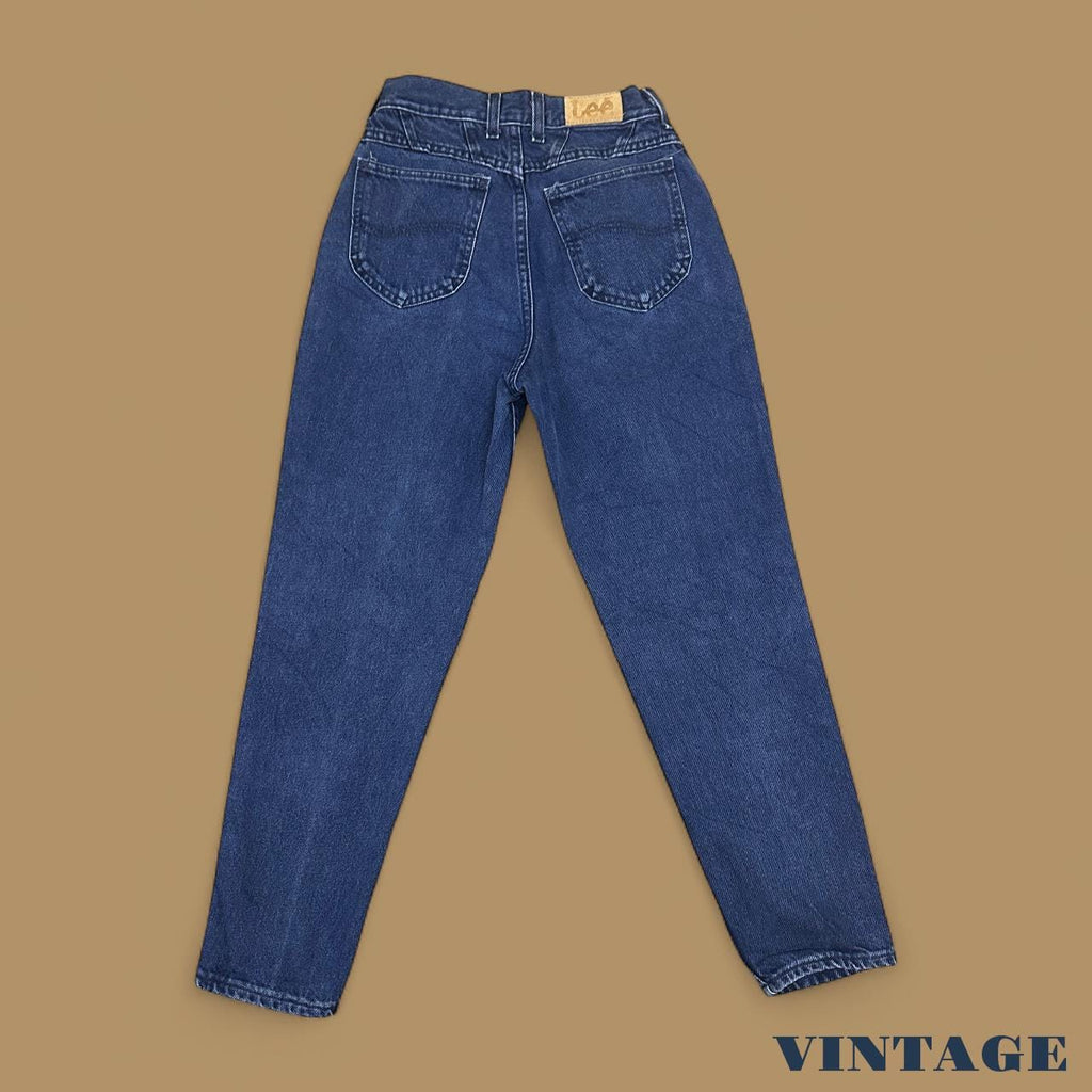 Vintage 90s Lee Tapered Leg Mom Jeans Dark Blue W24 L26