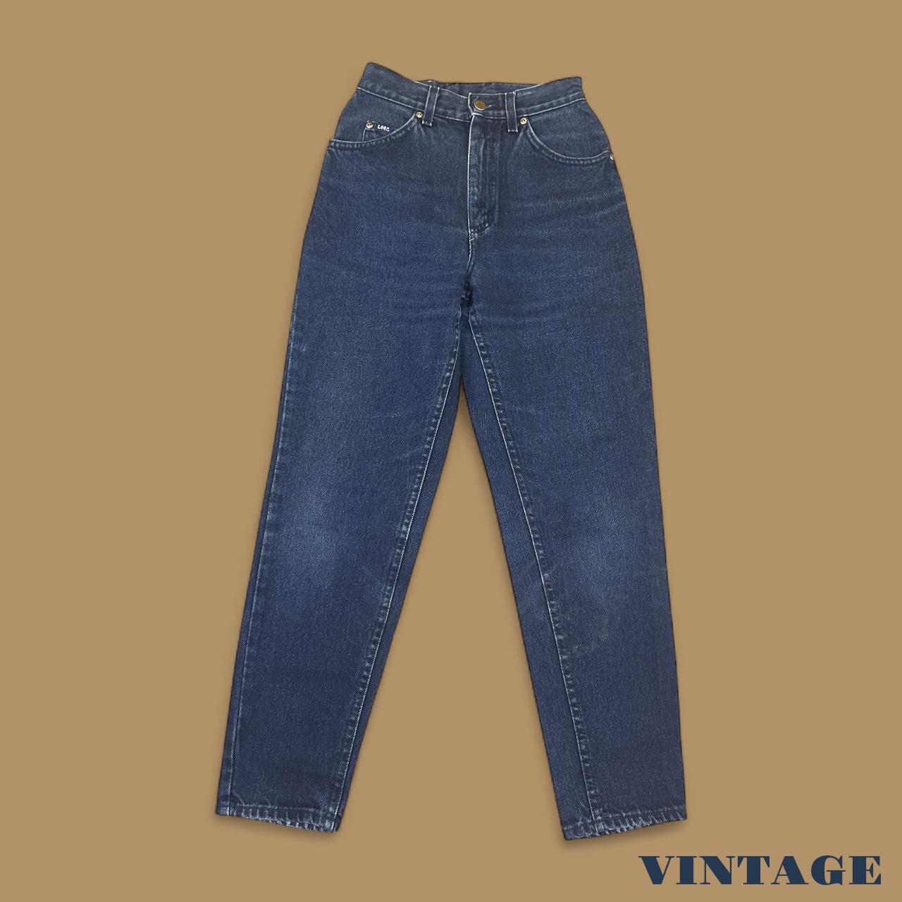 Vintage 90s Lee Tapered Leg Mom Jeans Dark Blue W24 L28