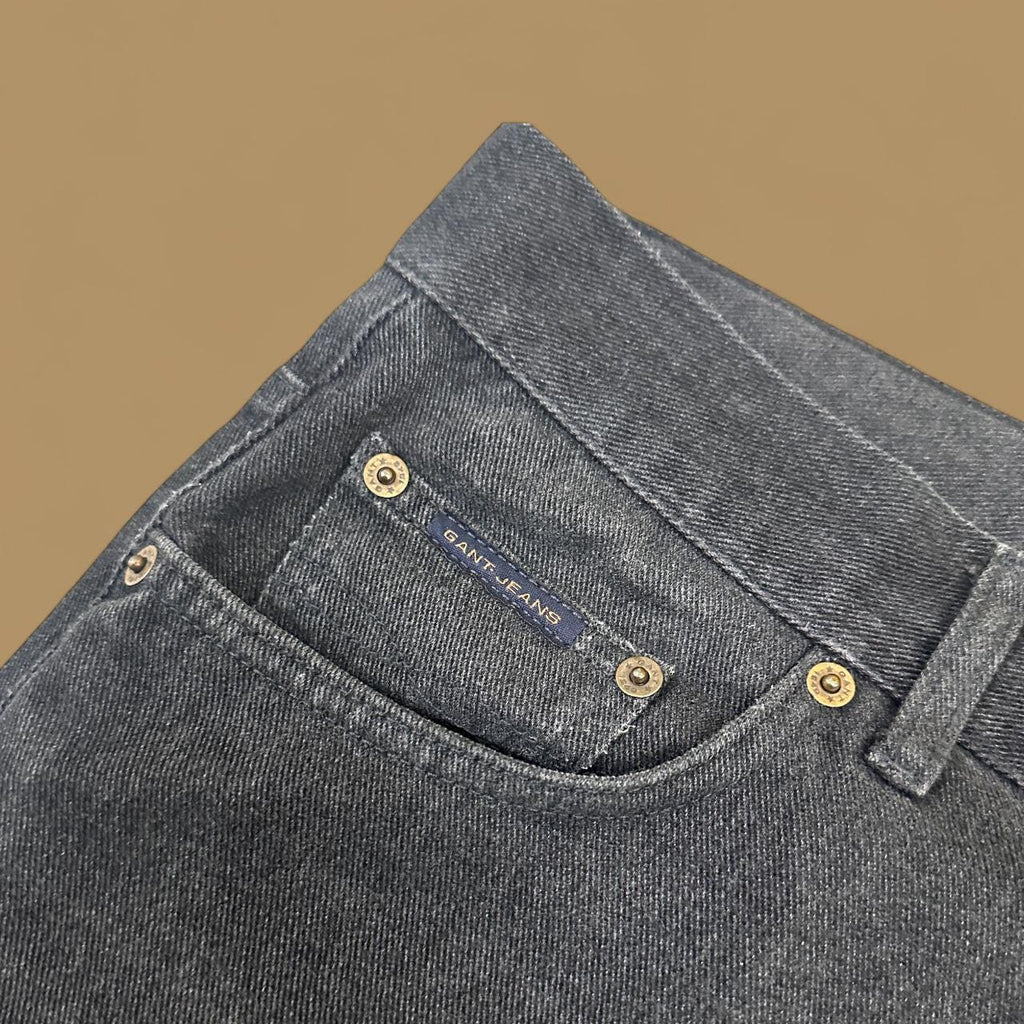Vintage Gant Straight Leg Skater Jeans Charcoal Grey W35 L32