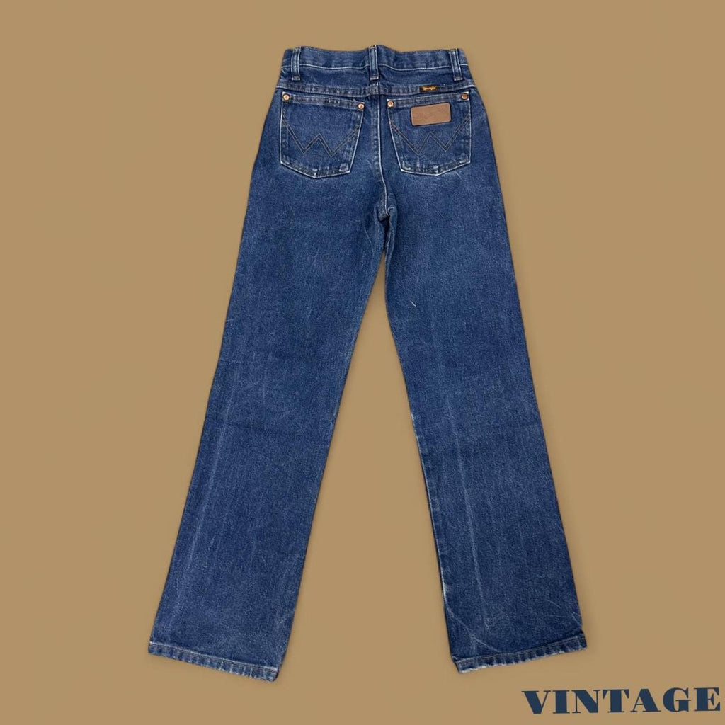 Vintage Wrangler Straight Leg Boyfriend/Mom Jeans Dark Blue W24 L29