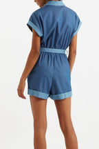 Addie Double Denim Playsuit