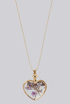 Adina Flower Necklace in Purple