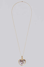 Adina Flower Necklace in Purple