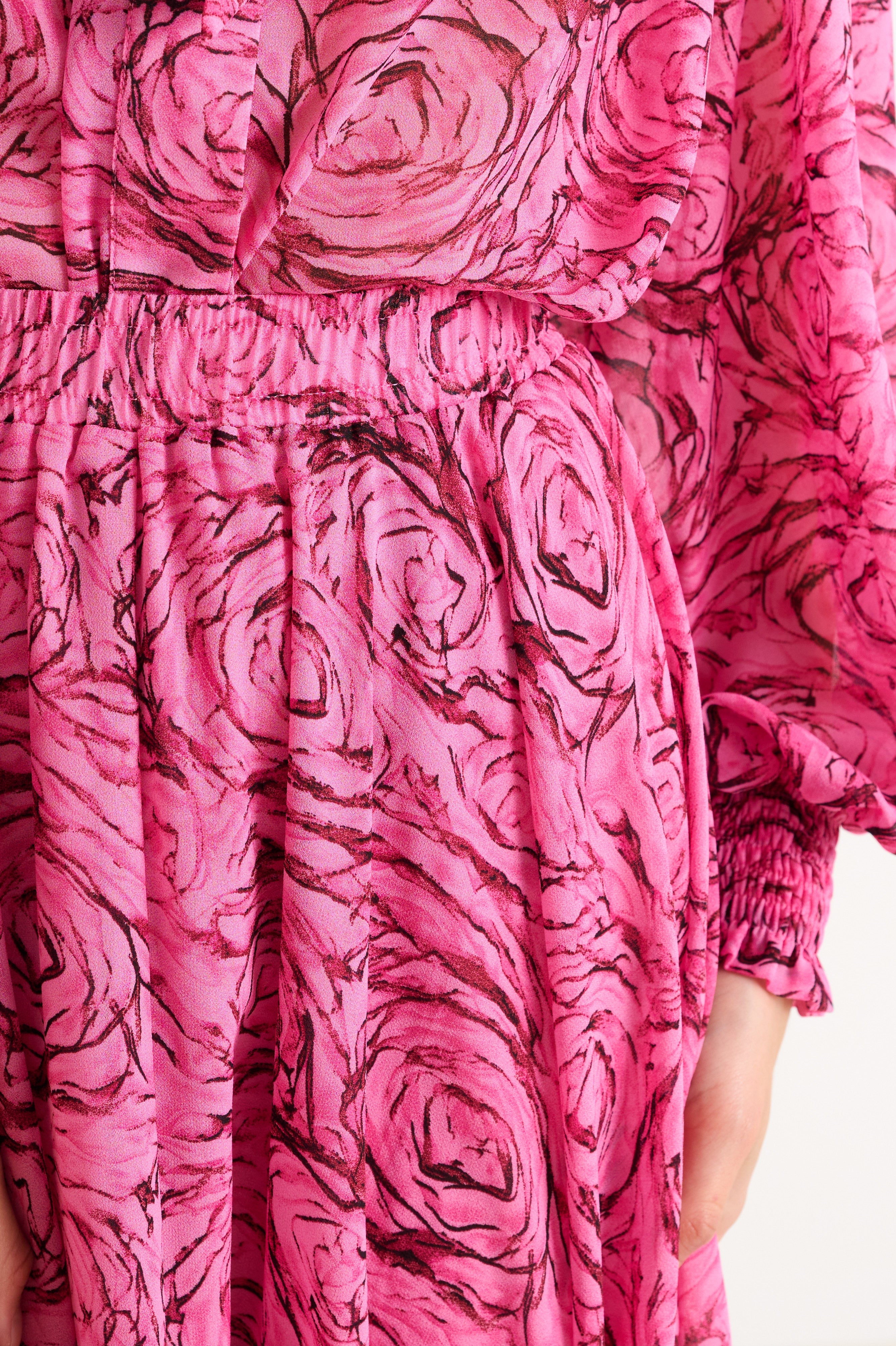 Agatha Rosechild Full Circle Midi Skirt – Pink