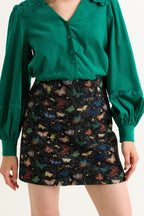 Aubin Butterfly Ball Jacquard Mini A-Line Skirt – Multicoloured