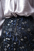 Aubin Magic Forest Jacquard Mini Skirt - Blue
