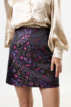 Aubin Magic Forest Jacquard Mini Skirt - Pink