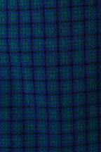 Dryden Wyoming Check Faux Fur Collar Coat - Blue