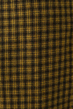 Dryden Wyoming Check Faux Fur Collar Coat - Mustard