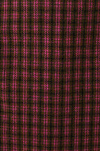 Dryden Wyoming Check Faux Fur Collar Coat - Pink