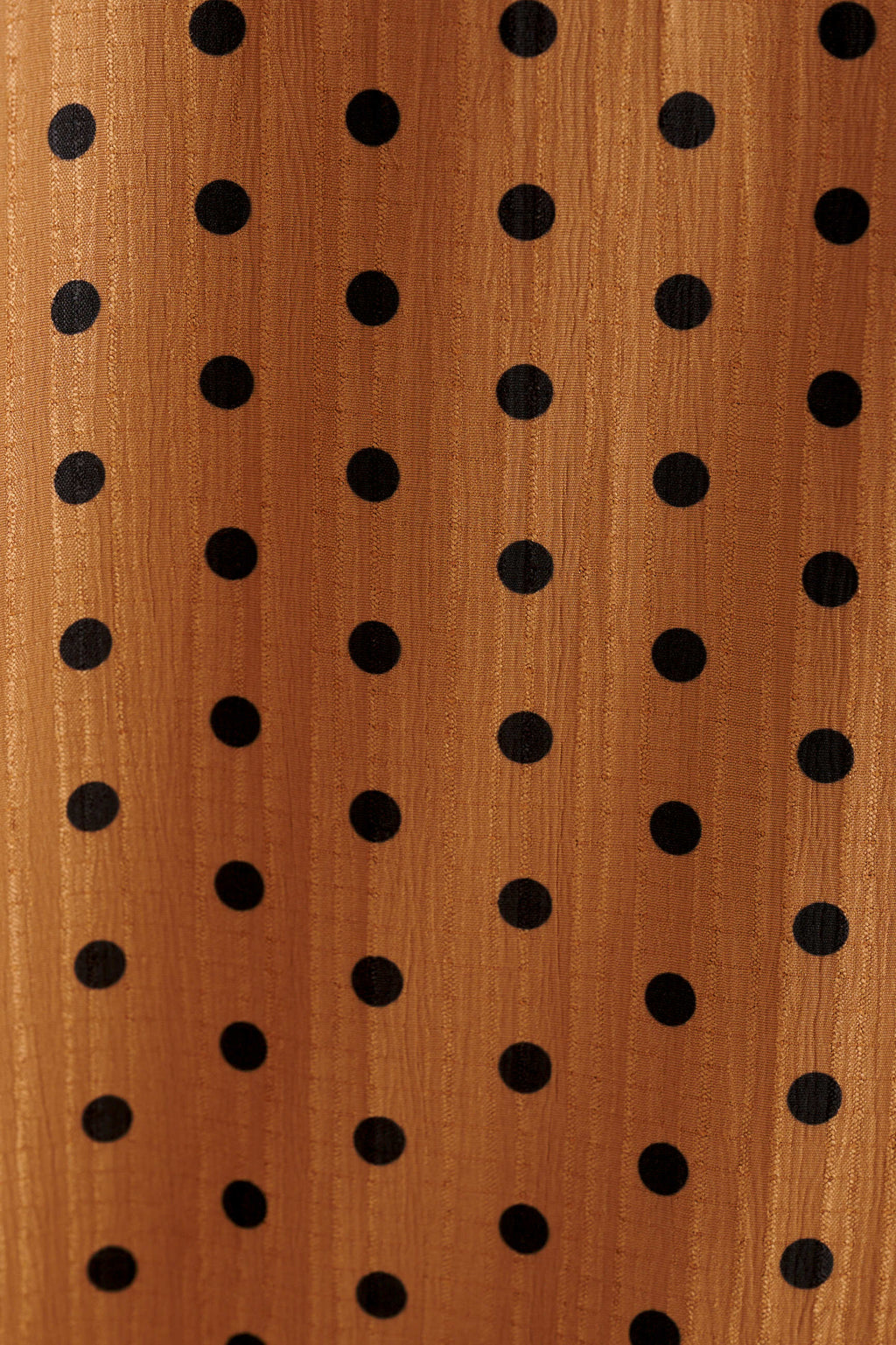 Aditi Spot Tie Neck Blouse - Toffee