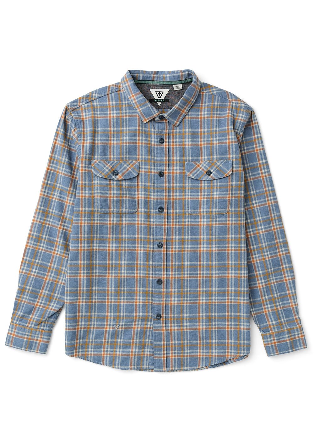 Vissla Central Coast Eco LS Flannel blue haze L