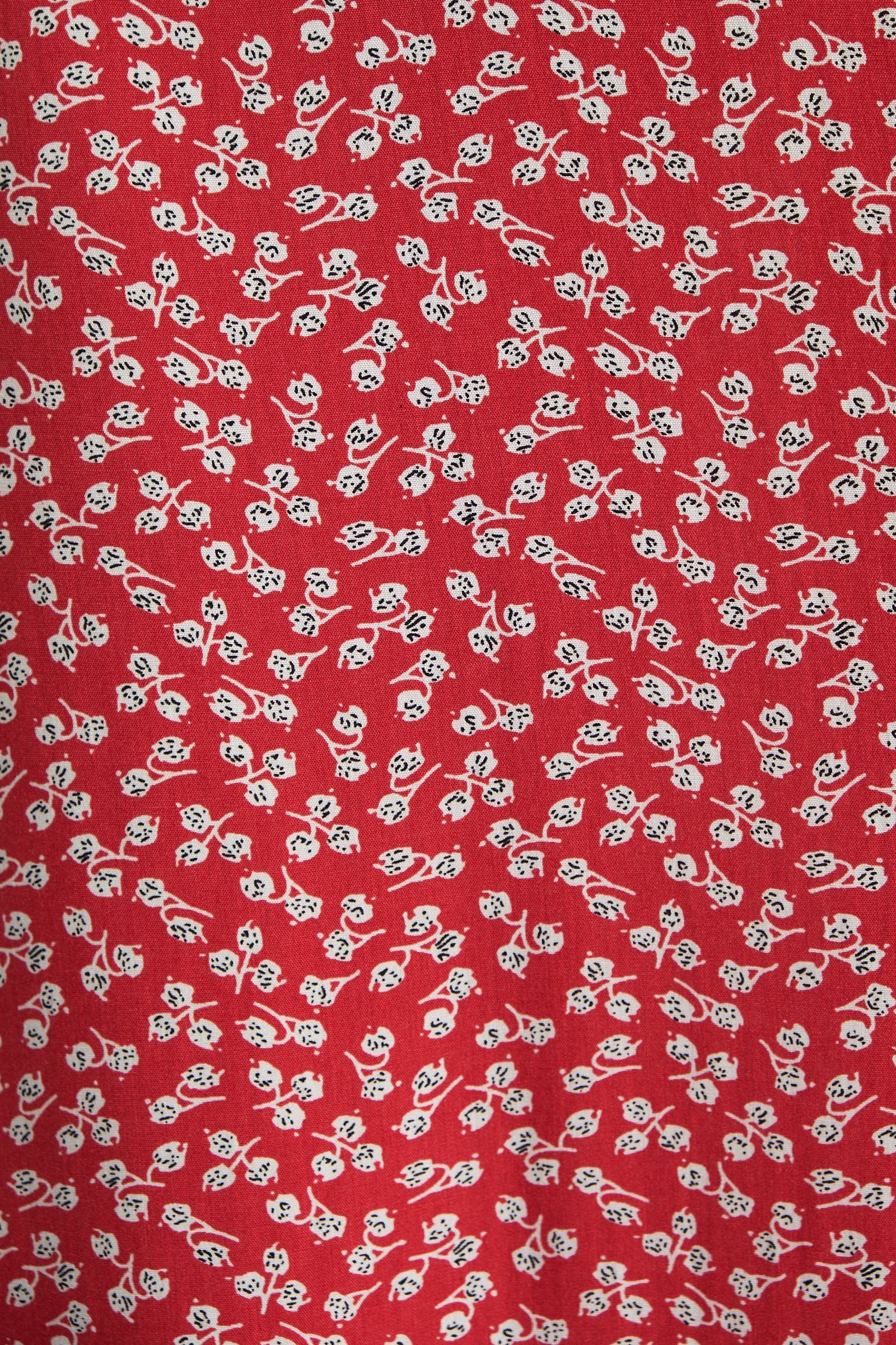 Barney Petale Print Midi Skirt Red