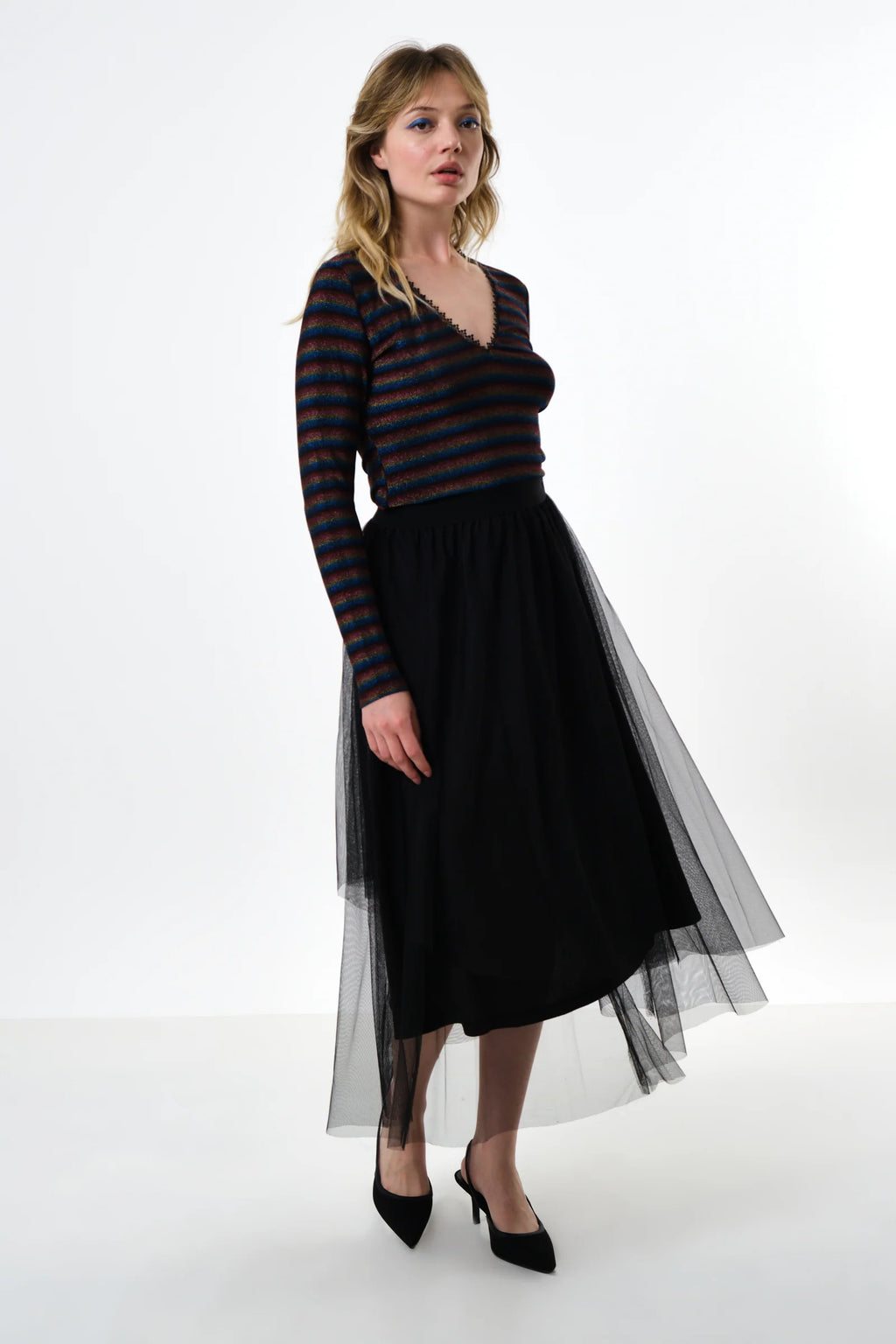 Bertin Tulle Midi Skirt