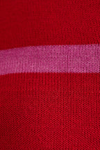 Bly Bow Intarsia Striped Jumper – Red