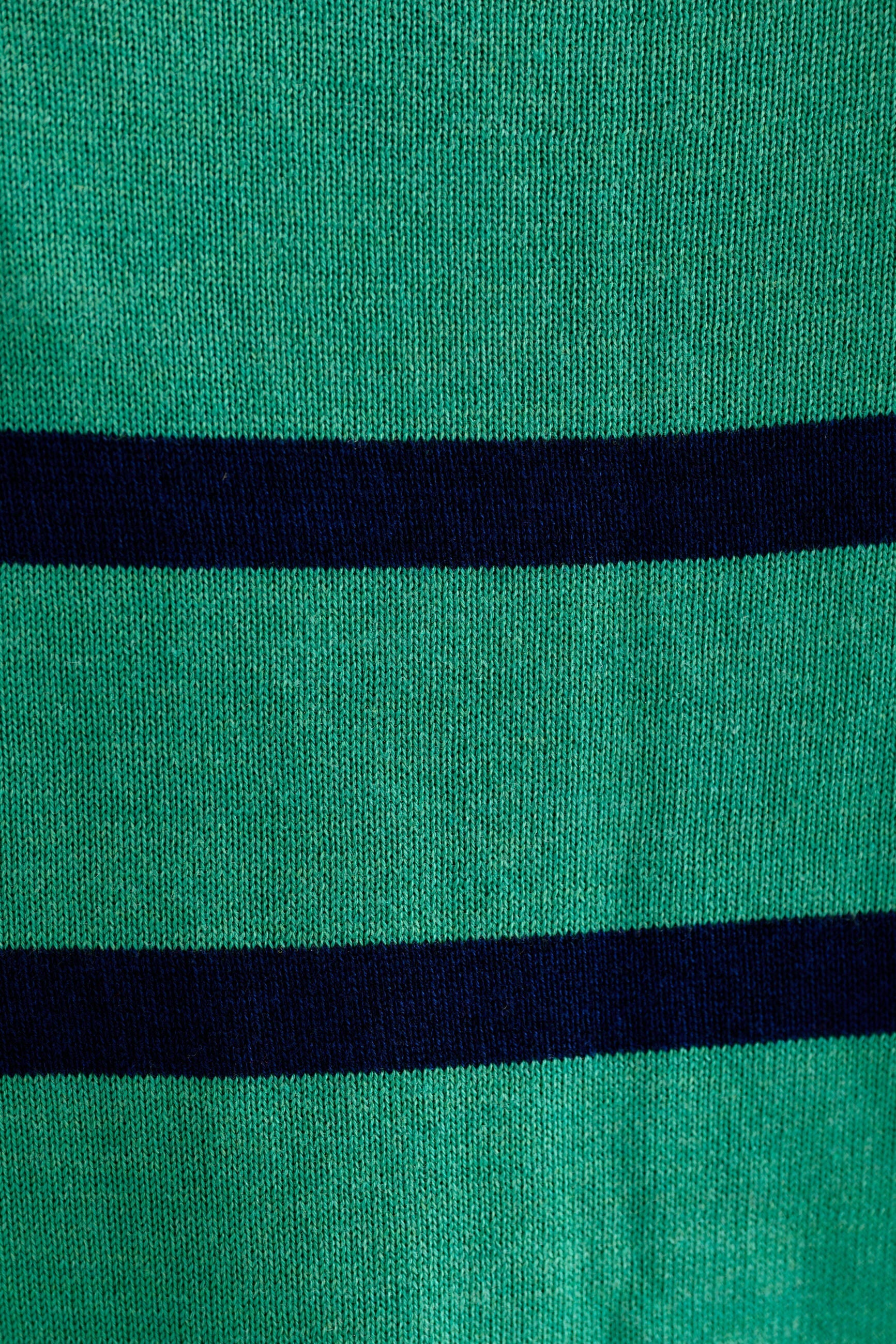Bly Bow Intarsia Striped Jumper – Navy