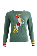Bly Green Circus Pony Intarsia Jumper