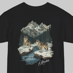 Brag Vintage Alaska Wolf T-Shirt Black