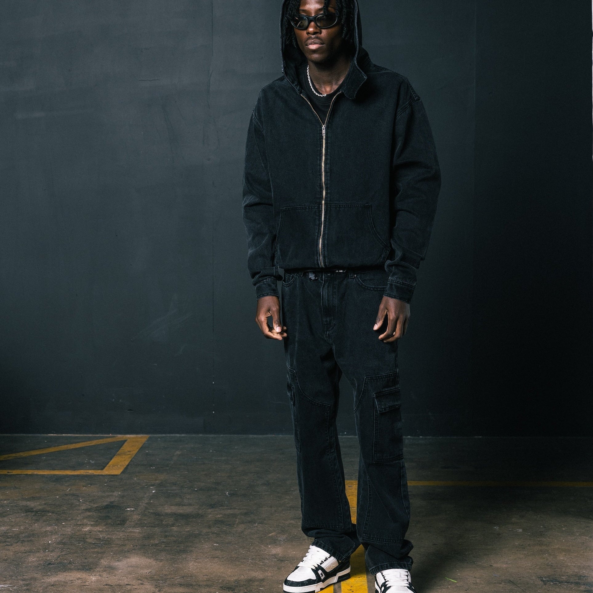 Benir Cargo Carpenter Jeans Black