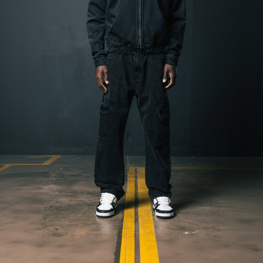 Benir Cargo Carpenter Jeans Black