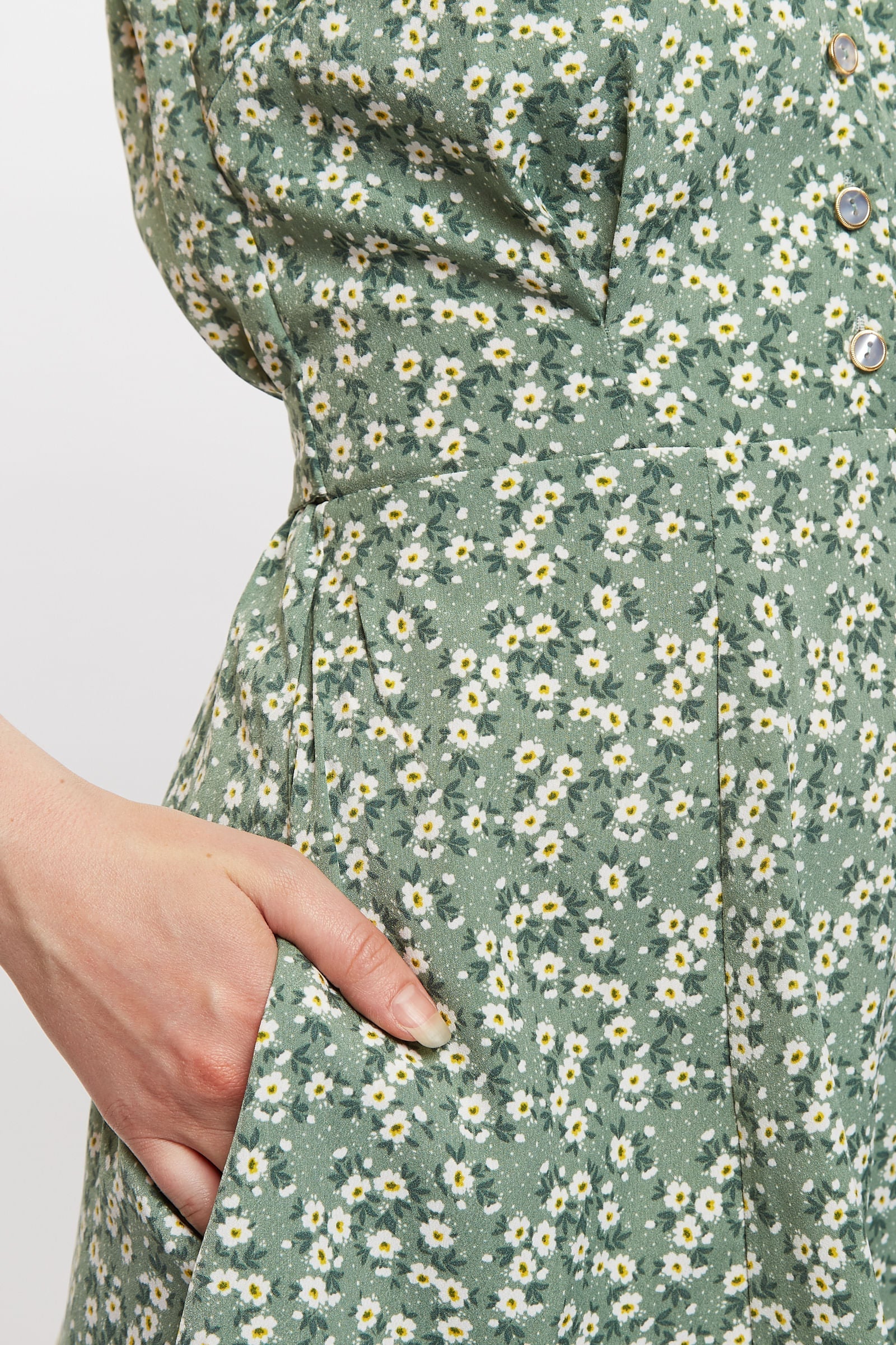 Louche Cathleen Double Daisy Print Mini Tea Dress