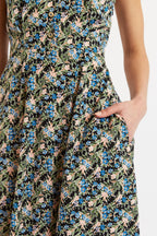 Cathleen Midi Watercolour Floral Tea Dress