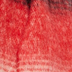 Louche Ciara Cosy Fluffy Striped Tassel Scarf - Red