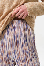 Clothide Line Print Pleat Trousers